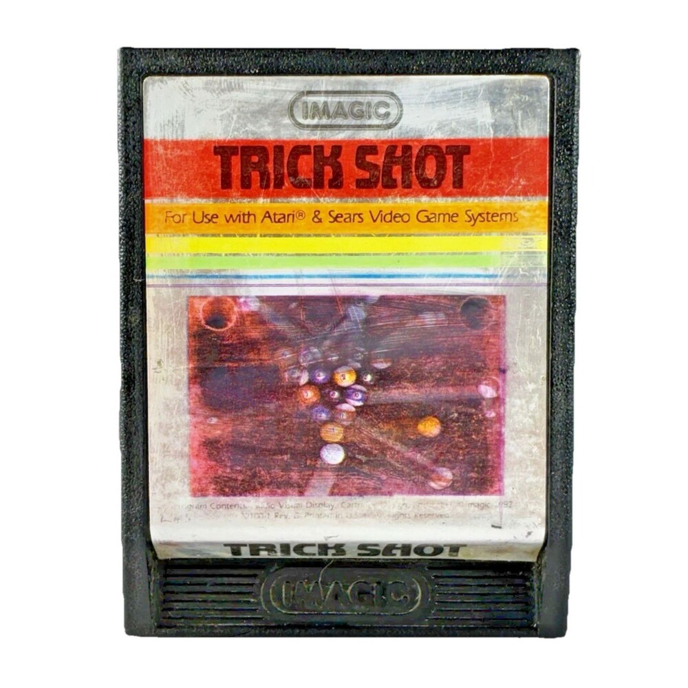 Atari 2600 Trick Shot Vintage 1982 iMagic Video Game Cartridge Tested